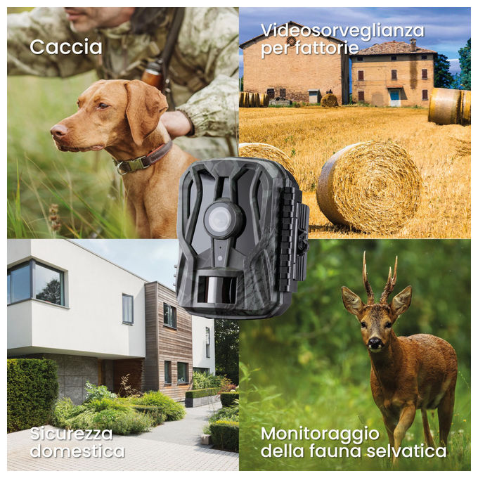Midland, Fototrappola Wild Guardian, Videocamera 1080p, 20MP, Visione Notturna con LED Infrarossi