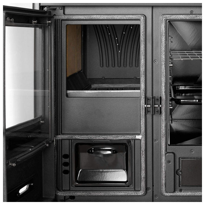 LA NORDICA Stufa a Legna Rosa L 5.0 VST Steel Nero Antracite 9.5 kW