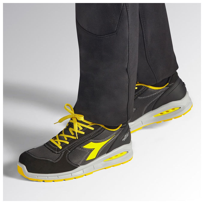 Diadora C4663 Run Net AB Low Scarpa Antinfortunistica S1P Puntale Acciaio 200J Antistatica Traspirante con Plantare Estraibile colore Nero