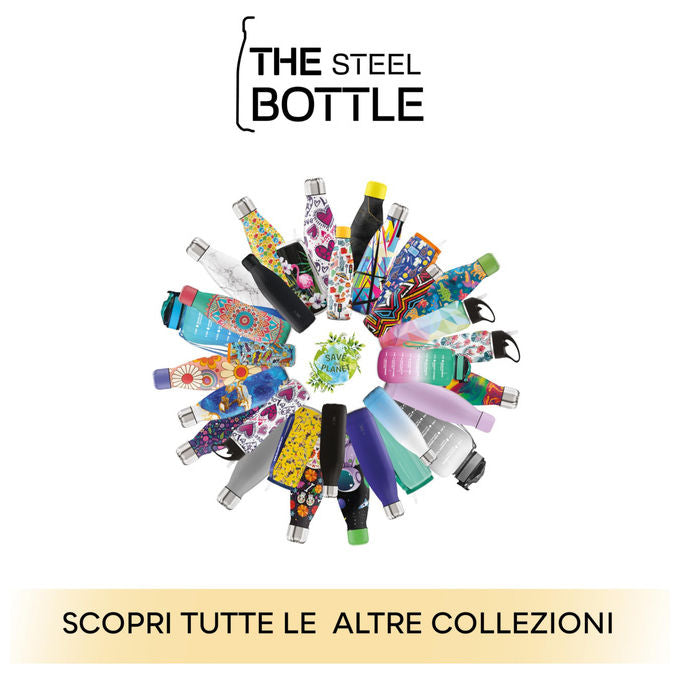 The Steel Bottle, Borraccia Termica, 500ml, Acciaio Inox, Grigio Medio