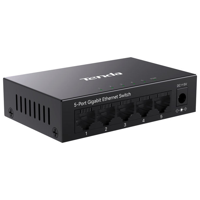 Tenda TEG1005M Switch Desktop 5 Porte Gigabit Ethernet Non Gestito L2 10 Gbit-s colore Nero