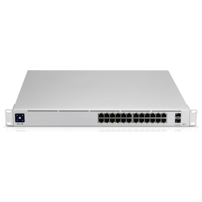 Ubiquiti USW-PRO-24-POE UniFi Switch Pro 24 PoE Gestito L2-L3 24 porte Gigabit 16 PoE+ 8 PoE++ 2 SFP+ 10G 400W colore Argento