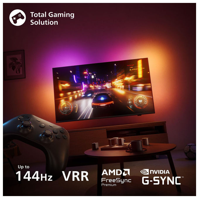 Philips 55OLED820-12 Ambilight Smart TV OLED 55'' 4K Ultra HD Google TV Dolby Vision Dolby Atmos Processore P5 AI colore Nero