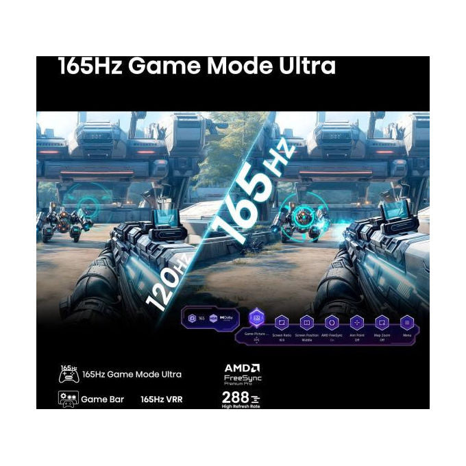 Hisense 85U8Q Smart TV ULED Mini LED 85'' 4K Ultra HD 165Hz Dolby Vision IQ Dolby Atmos VIDAA U9 colore Nero