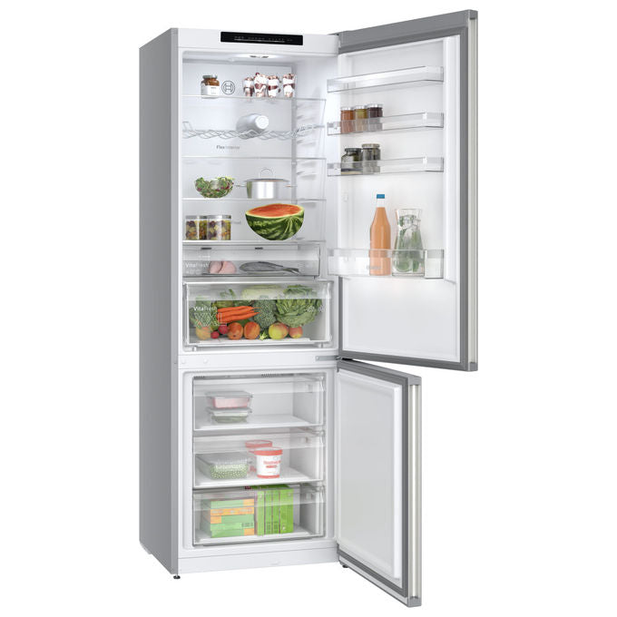 Bosch KGN492IAF Serie 4 Frigorifero Combinato Total No Frost VitaFresh XXL 203cm Acciaio colore Acciaio Anti-impronta