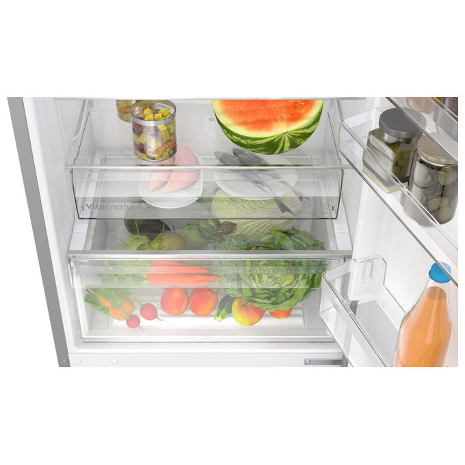Bosch KGN492IAF Serie 4 Frigorifero Combinato Total No Frost VitaFresh XXL 203cm Acciaio colore Acciaio Anti-impronta