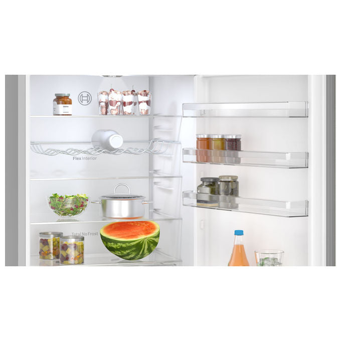 Bosch KGN492IAF Serie 4 Frigorifero Combinato Total No Frost VitaFresh XXL 203cm Acciaio colore Acciaio Anti-impronta