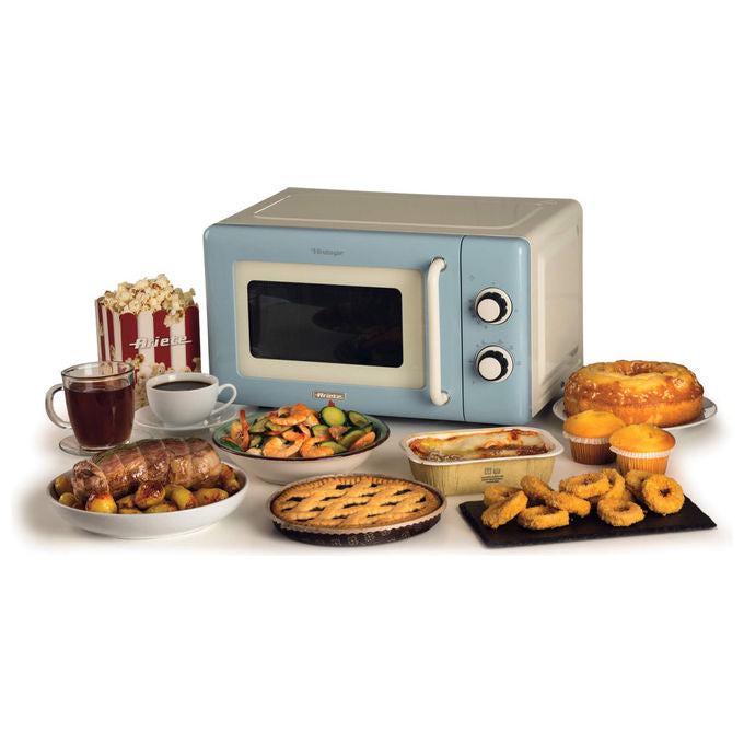 Ariete 3960 Linea Vintage Forno a microonde Solo Microonde 20 L 800 W 6 livelli Timer 30 min colore Celeste