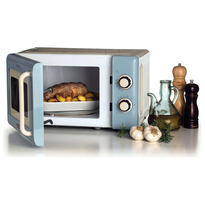 Ariete 3960 Linea Vintage Forno a microonde Solo Microonde 20 L 800 W 6 livelli Timer 30 min colore Celeste