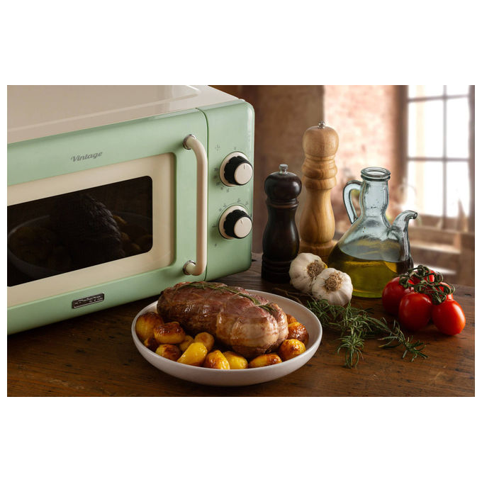 Ariete 3960 Vintage Forno a microonde Solo microonde 20 L 800W 3 funzioni 6 livelli di cottura Timer 30 min colore Verde