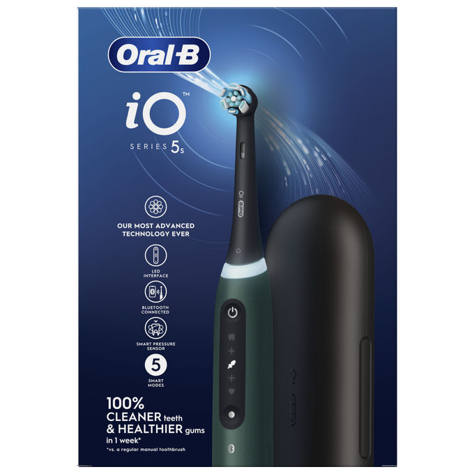 Oral-B IO5SFORESTGREEN iO Series 5S Spazzolino elettrico Rotatoria oscillante 5 modalita' Timer colore Verde