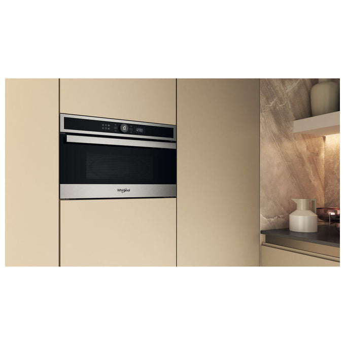 Whirlpool WMD4I4MX Forno a microonde da incasso con Grill 31 L 1000 W 6° Senso Crisp Display LCD Touch colore Acciaio Inox