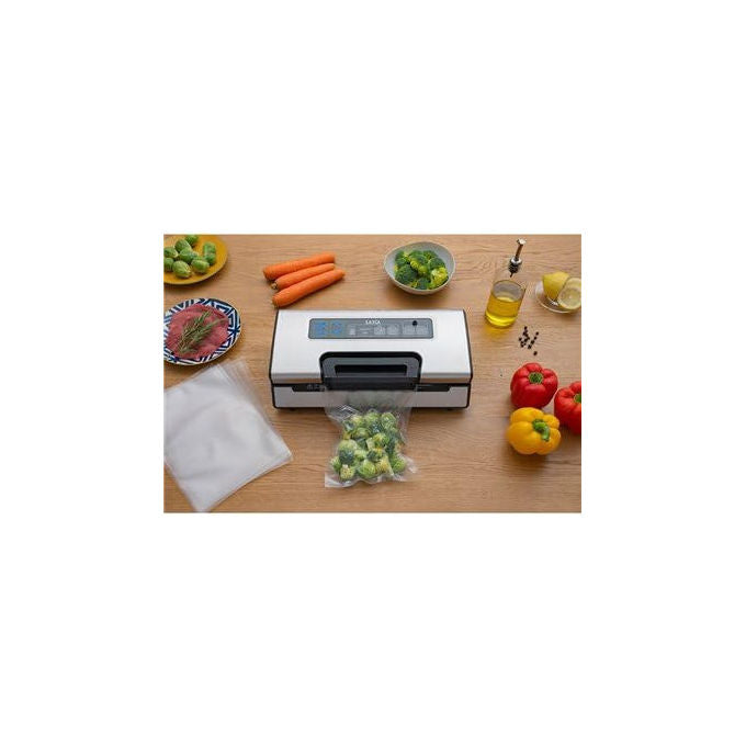 Laica VT3220 Macchina per Sottovuoto Doppia Pompa 20 L-min Doppia Barra Saldante 32 cm Funzione Marinatura Rapida Vuoto Parziale 130W