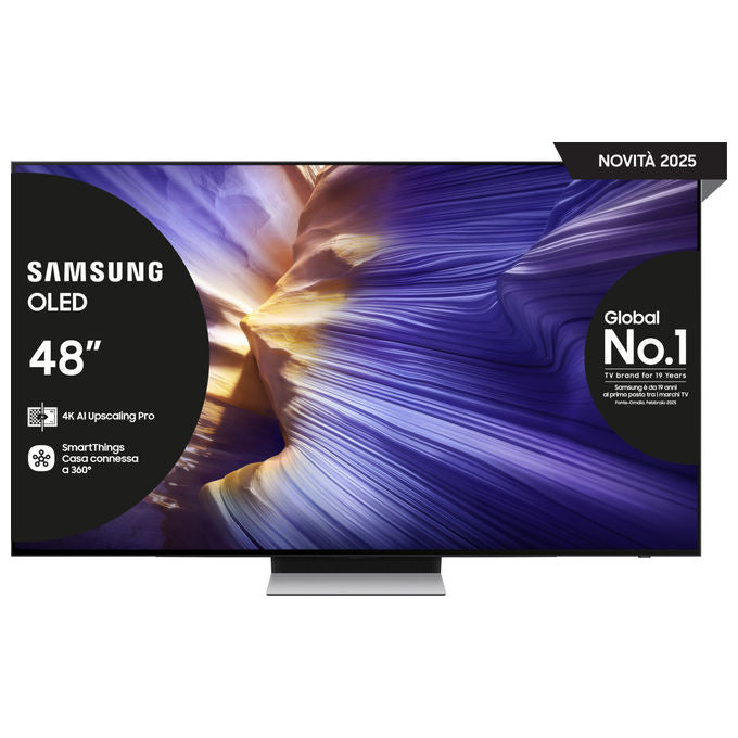 Samsung QE48S90FAEXZT S90F Smart TV OLED 4K 48'' Processore NQ4 AI Gen3 144 Hz Dolby Atmos colore Nero