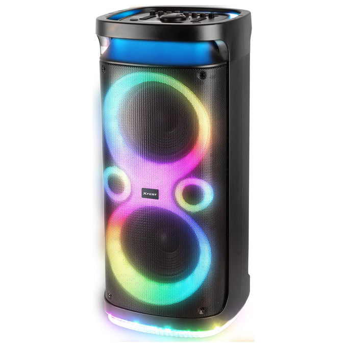Trevi XF 3150 KB Altoparlante da Festa 130 W Bluetooth TWS Karaoke LED Telecomando colore Nero