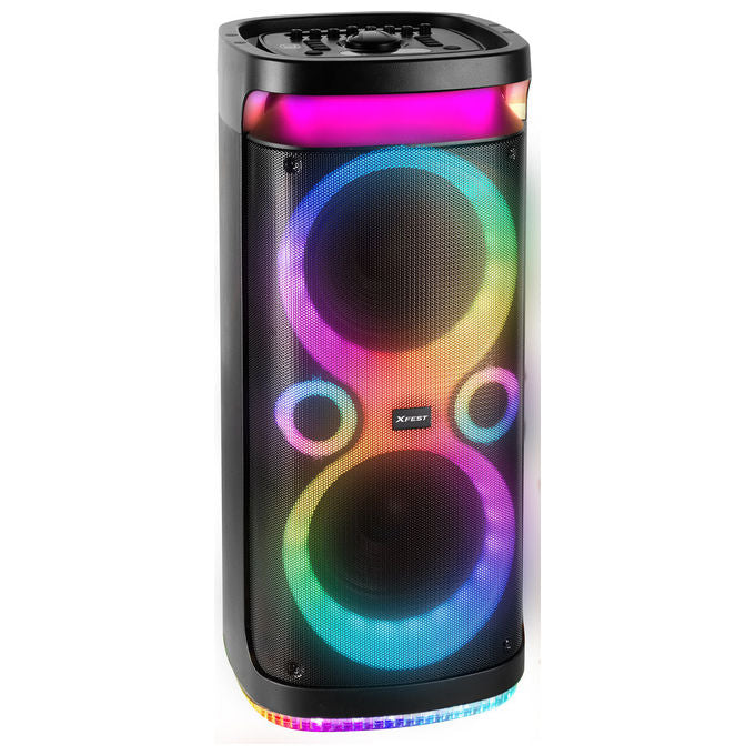 Trevi XF 3150 KB Altoparlante da Festa 130 W Bluetooth TWS Karaoke LED Telecomando colore Nero