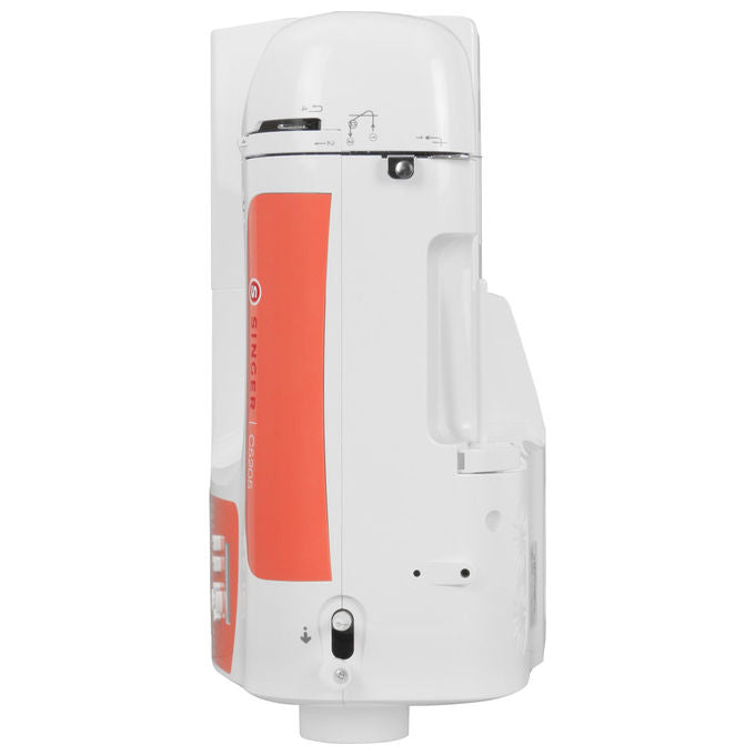 Singer macchina da cucire C5205 elettronica 80 punti display LED infila ago bianca arancio