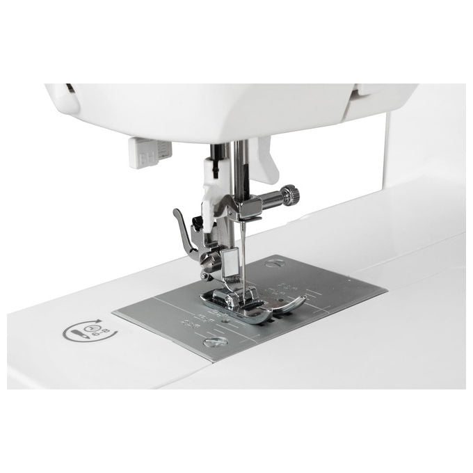 Singer macchina da cucire C5205 elettronica 80 punti display LED infila ago bianca arancio