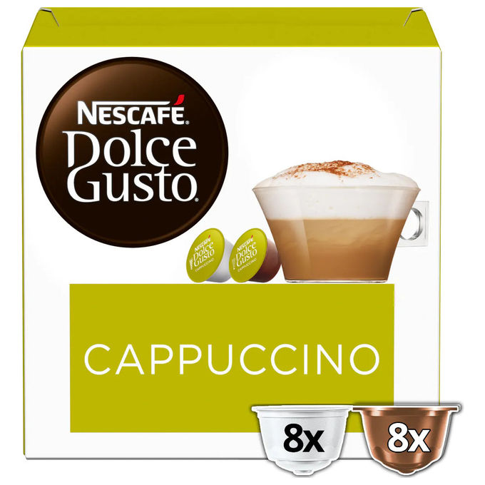 Nescafe dolce gusto capsule caffe cappuccino 16 pezzi per 8 tazze compatibili