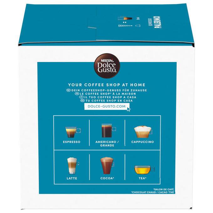 Nescafe Dolce Gusto capsule caffe espresso Palermo intensita 10 confezione da 16