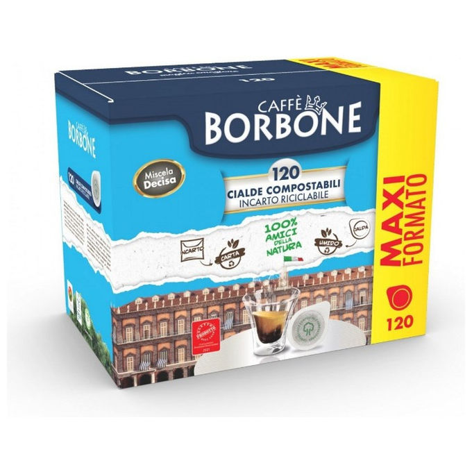 Caffe borbone cialde caffe miscela decisa compatibili nespresso 120 pezzi 864g