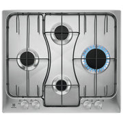 Electrolux piano cottura gas 4 fuochi crosscook rgg6243lox 60 cm acciaio inox da incasso
