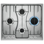 Electrolux piano cottura gas 4 fuochi crosscook 60 cm acciaio inox rgg6242lox