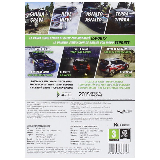 Ubisoft world rally championship 5 videogioco simulazione rally pc italiano multiplayer