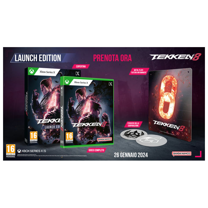 Tekken 8 launch edition videogioco combattimento xbox series x s 32 lottatori bandai namco