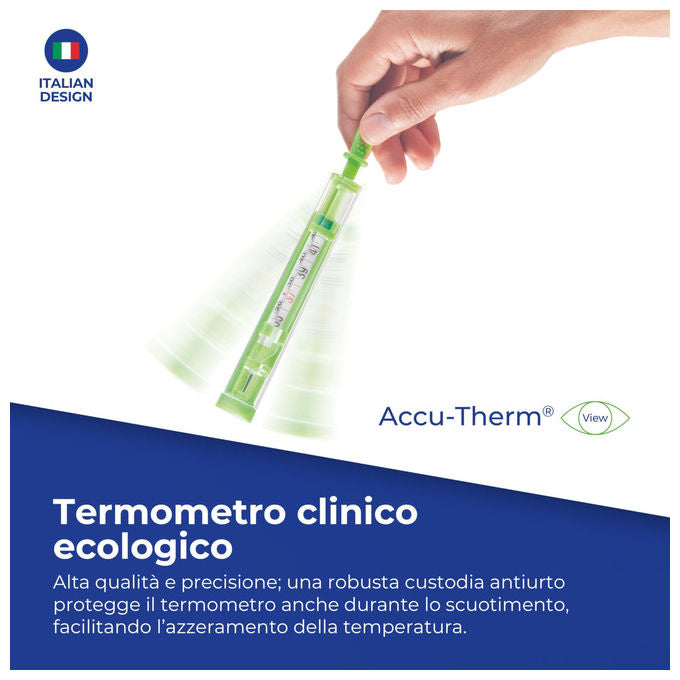 Flaem termometro ecologico in vetro senza mercurio anallergico precisione clinica