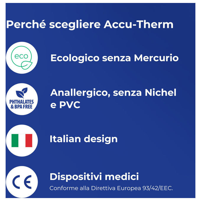 Flaem termometro ecologico in vetro senza mercurio anallergico precisione clinica
