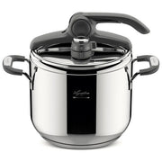 Lagostina pentola a pressione briosa 7l acciaio inox lagoeasyup manici silicone 22cm