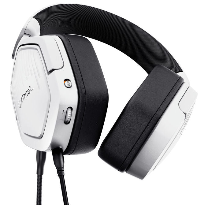 Trust cuffie gaming gxt492w carus bianche over ear multipiattaforma microfono removibile