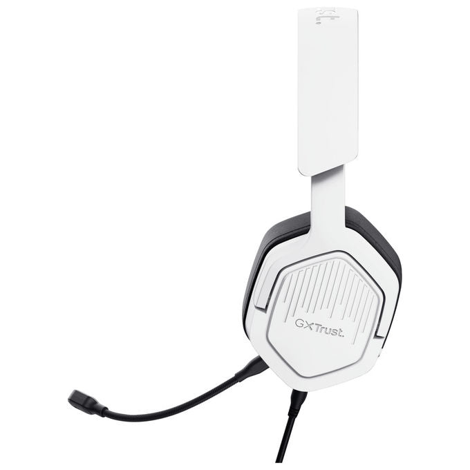 Trust cuffie gaming gxt492w carus bianche over ear multipiattaforma microfono removibile