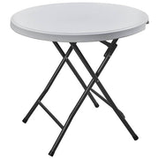 Gdlc tavolo campeggio pieghevole rotondo 115 cm acciaio e polipropilene altezza 74 cm