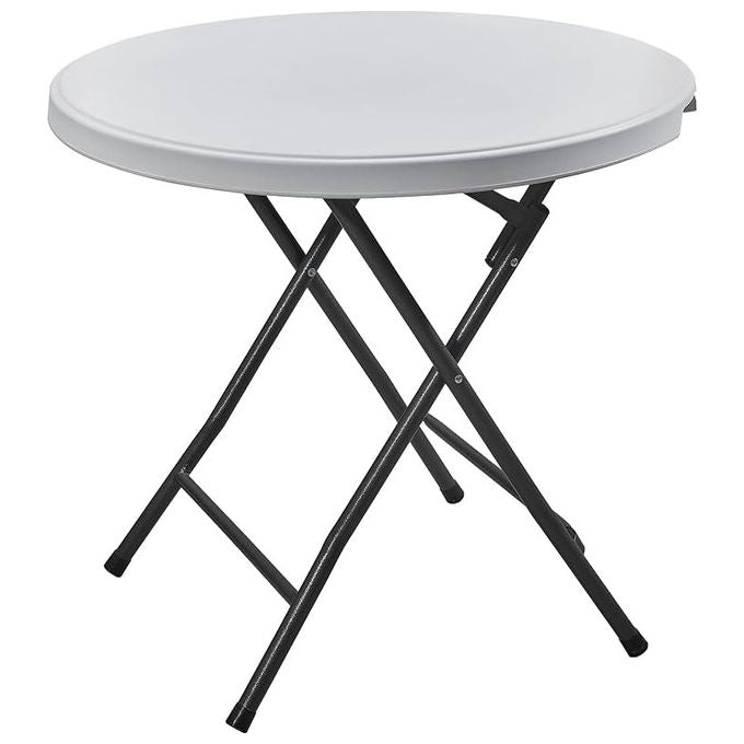 Gdlc tavolo campeggio pieghevole rotondo 115 cm acciaio e polipropilene altezza 74 cm