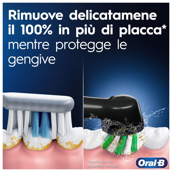 Oral-B PRO1TURQUOISE Series 1 Spazzolino elettrico oscillante rotante 3 modalita' timer 2 min 2 testine colore Blu
