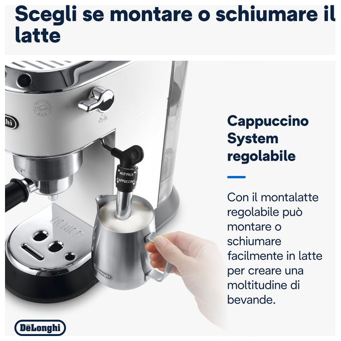 DeLonghi dedica style ec685w macchina espresso automatica manuale 1,1l Bianco