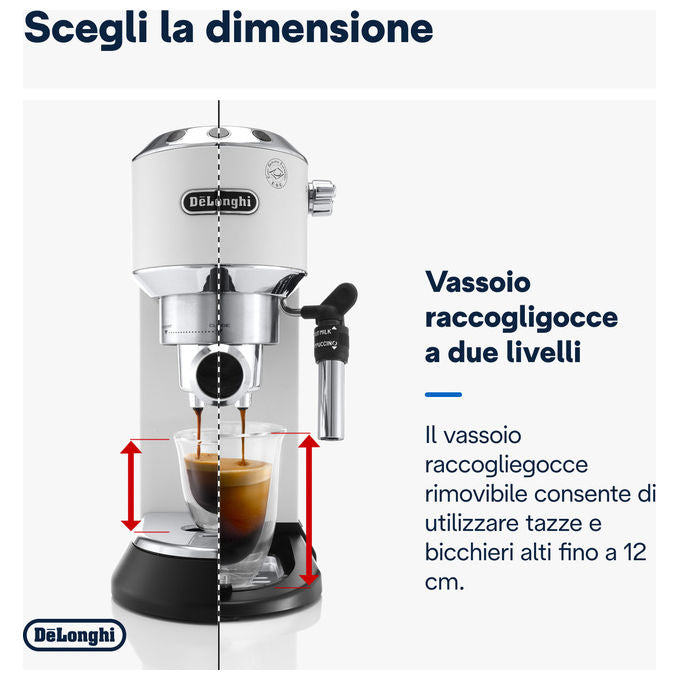 DeLonghi dedica style ec685w macchina espresso automatica manuale 1,1l Bianco