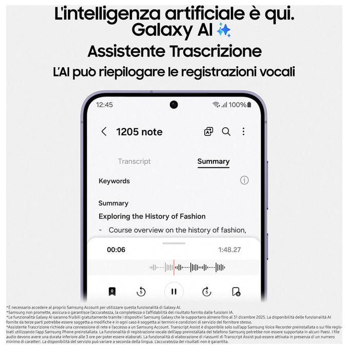 Samsung SM-S921BZKGEUE Galaxy S24 Smartphone 5G 6.2'' Dynamic AMOLED 2X 8GB 256GB Dual SIM IP68 colore Nero