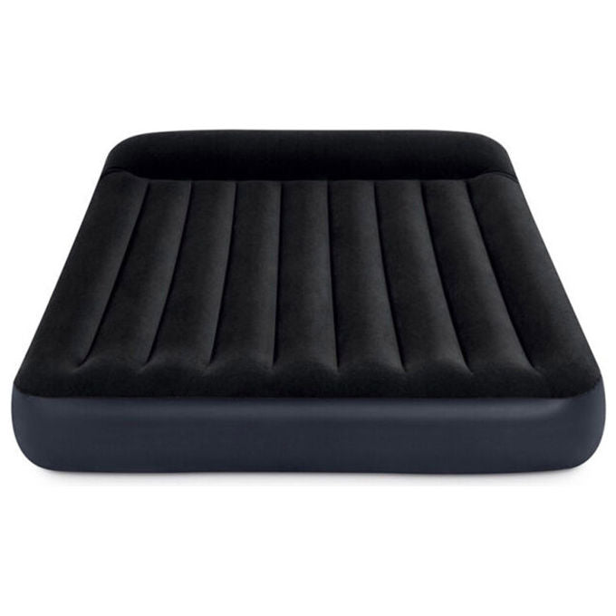 Intex 64142 Dura-Beam Materasso Gonfiabile Piazza e Mezza Fiber-Tech Cuscino Integrato 137x191x25 cm colore Blu scuro