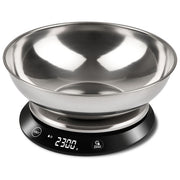 Girmi ps84 bilancia da cucina elettronica 5 kg con ciotola in acciaio inox nero