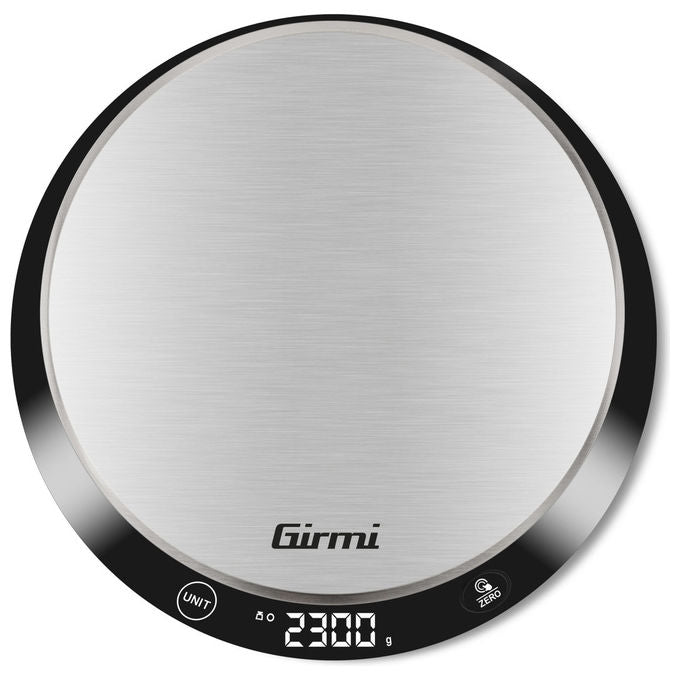 Girmi ps84 bilancia da cucina elettronica 5 kg con ciotola in acciaio inox nero