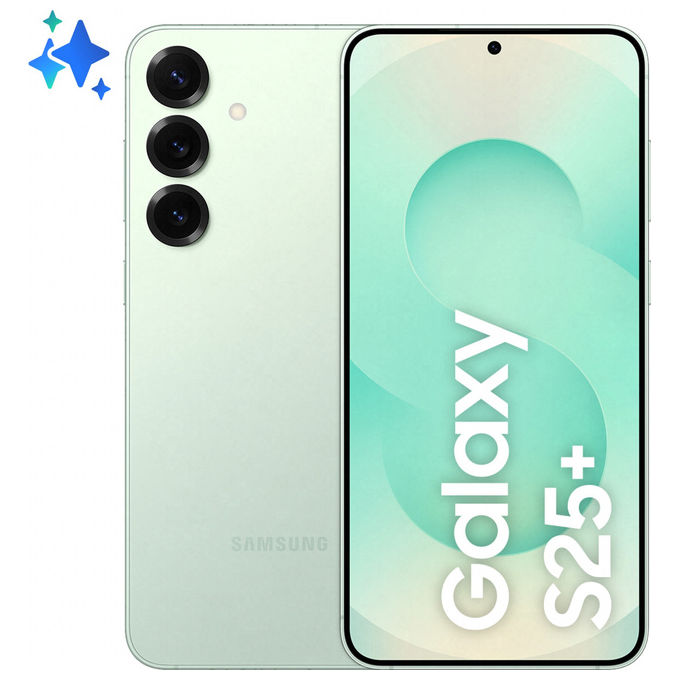 Samsung galaxy s25 plus smartphone 6.7 pollici 256gb 12gb ram 5g dual sim menta