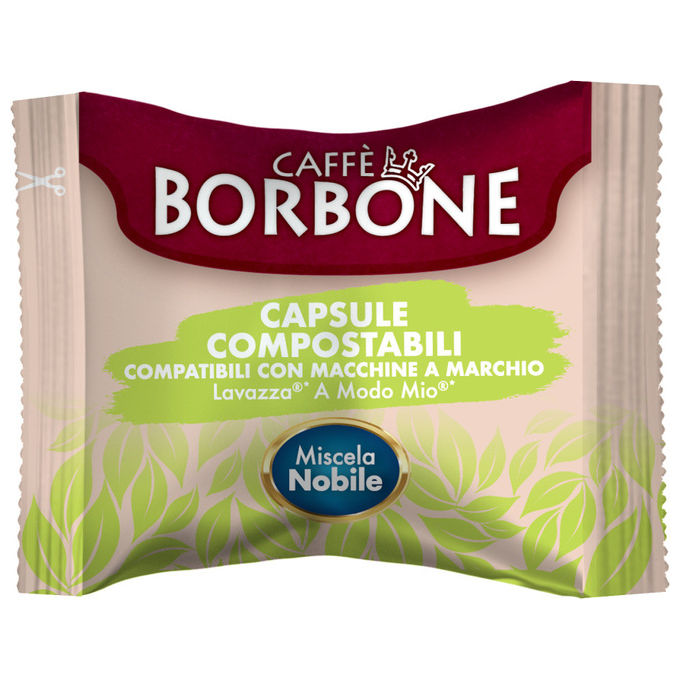 Borbone capsule caffe compostabili Lavazza a Modo Mio miscela nobile 50 pezzi