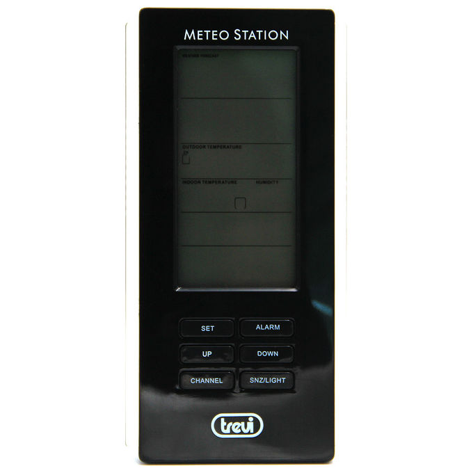 Trevi stazione meteo me 3108 rc nero radiocontrollata con sensore esterno senza fili