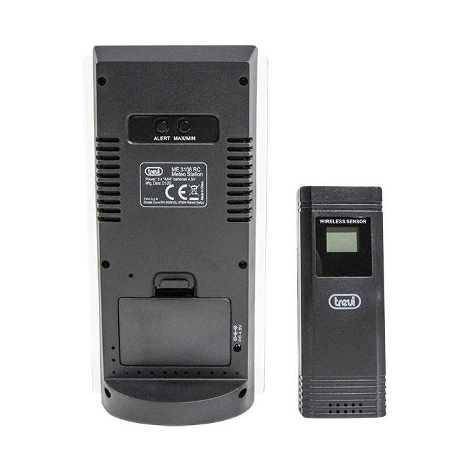 Trevi stazione meteo me 3108 rc nero radiocontrollata con sensore esterno senza fili