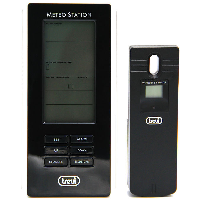 Trevi stazione meteo me 3108 rc nero radiocontrollata con sensore esterno senza fili