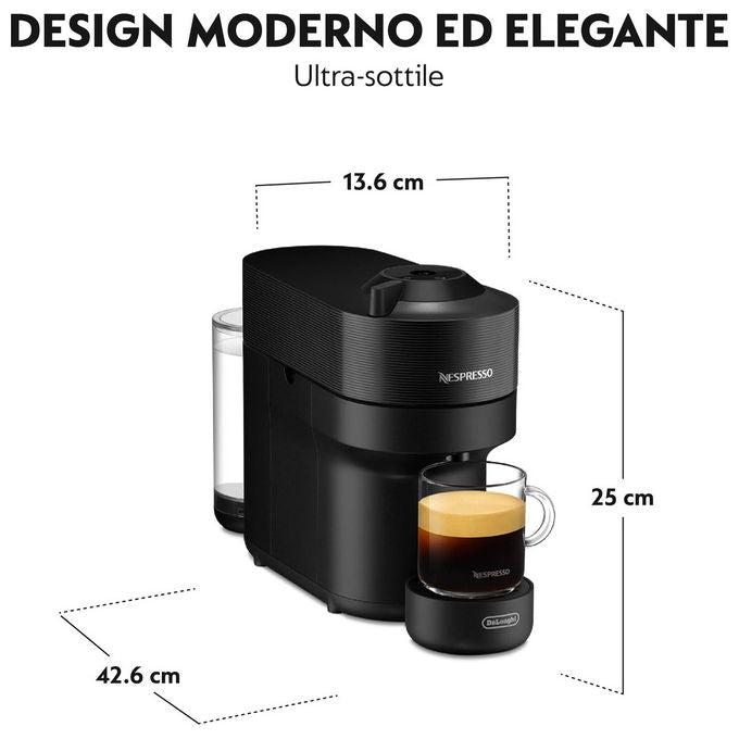 De'Longhi ENV90.B Vertuo Pop Macchina da caffe' a Capsule 0,56 L 1260 W Bluetooth Wi-Fi colore Nero