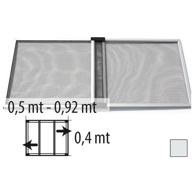Zanzariera estensibile telesio irs per finestre e porte con tapparella grigio 50 92x40 cm